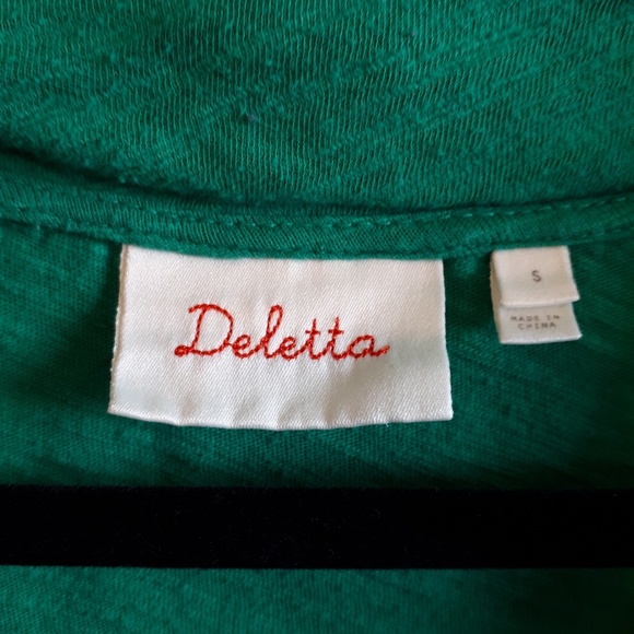 Green Deletta top by Anthropologie - Picture 3 of 7